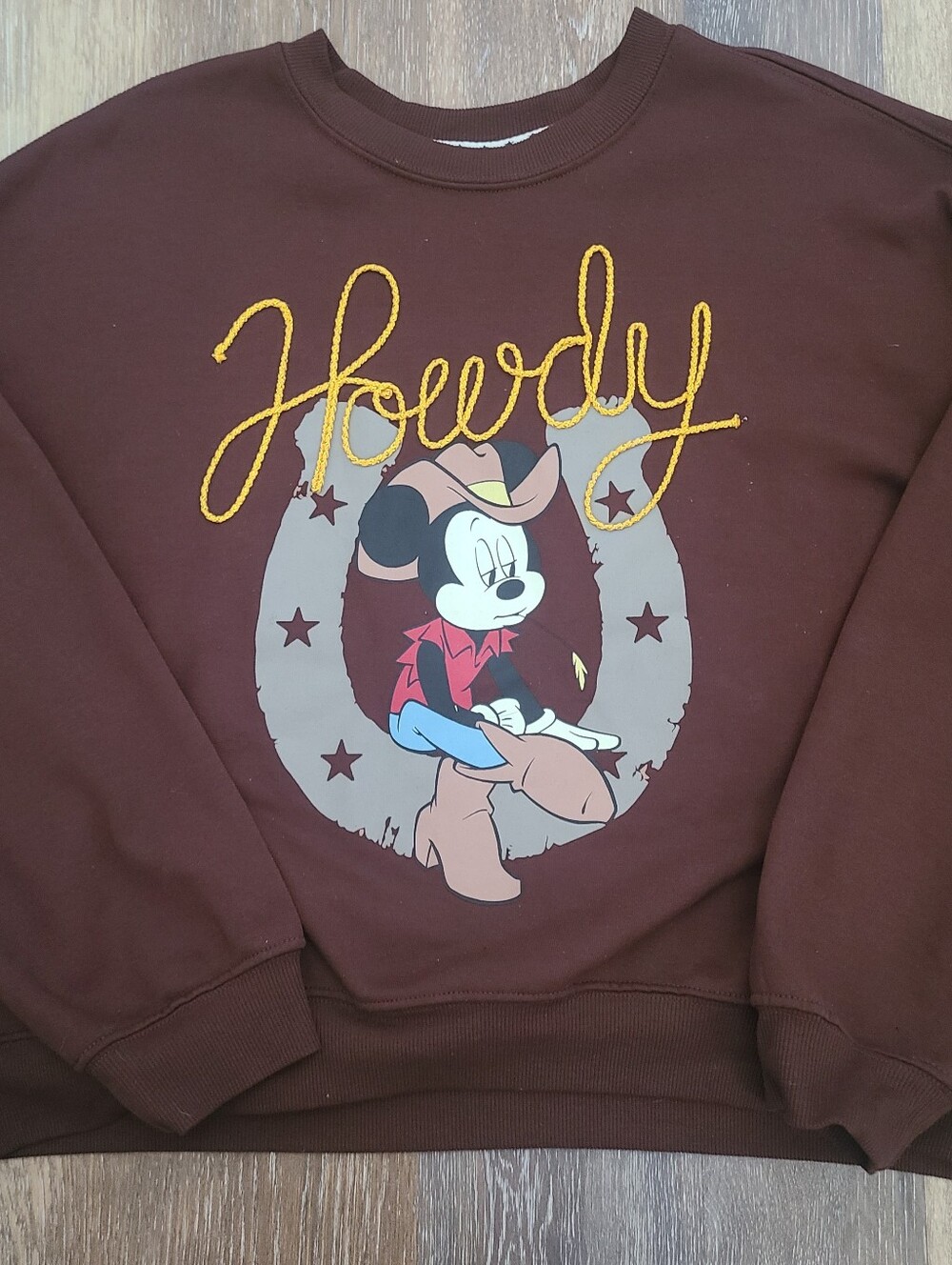 Disney Mickey Mouse Cowboy Sweatshirt Womens XL